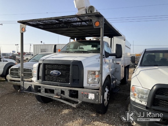 (Waxahachie, TX) ALTEC LR7-56, Over-Center Bucket Truck mounted behind cab on 2018 Ford F-750 Chippe
