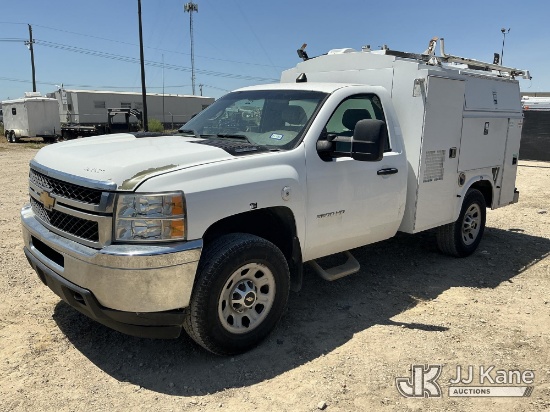 (Waxahachie, TX) 2012 Chevrolet Silverado 3500HD Enclosed Service Truck Runs & Moves