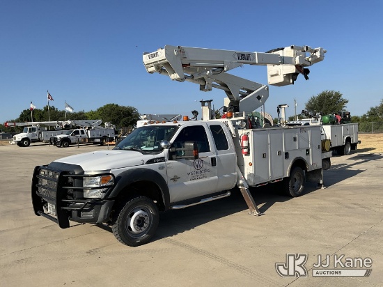 (Decatur, TX) Versalift VST47, Articulating & Telescopic Material Handling Bucket Truck mounted behi