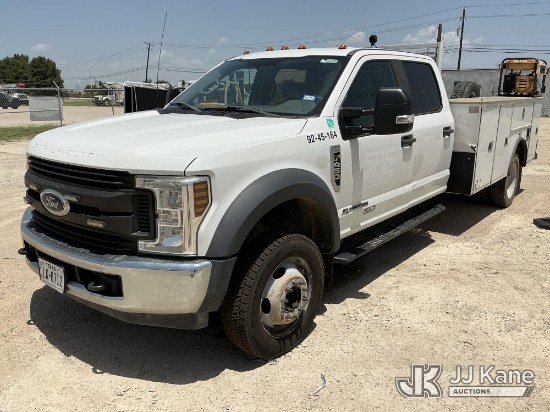 (Waxahachie, TX) 2019 Ford F-450 SD Crew-Cab Service Truck, Blown Engine Not Running, Condition Unkn