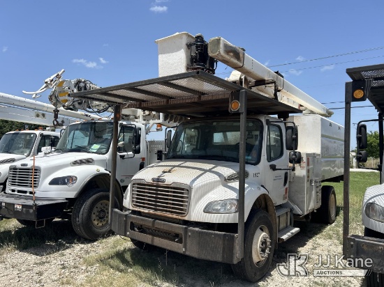 (Waxahachie, TX) Terex XT Pro 56, Over-Center Bucket Truck mounted behind cab on 2018 Freightliner M