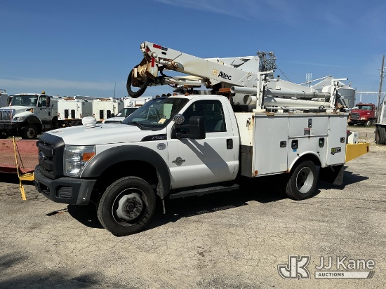 (South Beloit, IL) Altec AT37G, Articulating & Telescopic Bucket Truck mounted behind cab on 2015 Fo