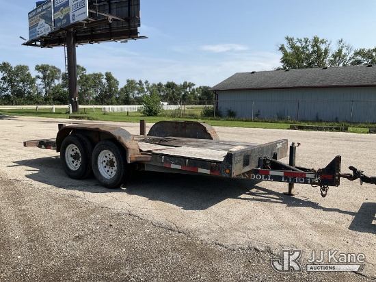 (South Beloit, IL) 1999 Landoll T/A Tilt Deck Tagalong Equipment Trailer, Over All- 20ft Level Deck