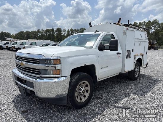 (Hammond, LA) 2015 Chevrolet Silverado 3500HD Enclosed Service Truck Runs & Moves) (Dash Warning Ind