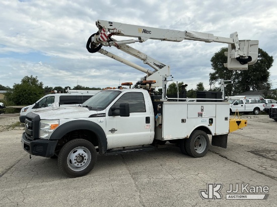 (South Beloit, IL) Altec AT37G, Articulating & Telescopic Bucket mounted behind cab on 2016 Ford F-5
