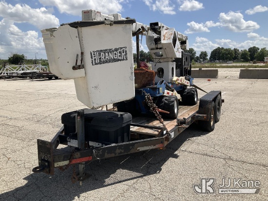 (Kansas City, MO) Terex LT38, Backyard Bucket mounted on 2008 Skylift Rubber Tire Backyard Carrier,