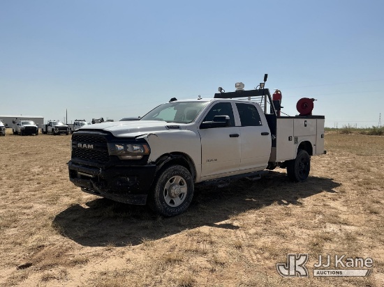 (Stanton, TX) 2022 Ram 3500 4x4 Crew-Cab Service Truck Runs & Moves) (Engine Performance Concerns-En