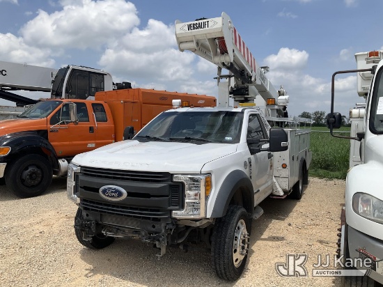 (Marion, TX) Versalift VST-47I, Articulating & Telescopic Bucket mounted behind cab on 2017 Ford F-5
