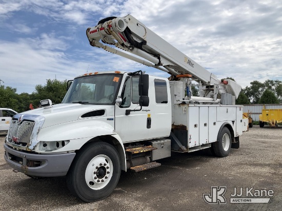 (South Beloit, IL) Altec TA50, Articulating & Telescopic Bucket Truck mounted behind cab on 2013 Int