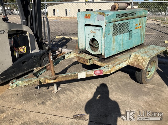 (Conway, AR) 1986 Onan Generator Portable Generator, trailer mtd. Not Running, Condition Unknown) (T