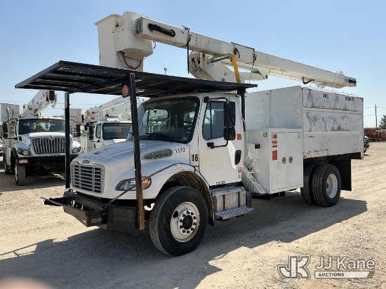 (Waxahachie, TX) Terex XT Pro 56, Over-Center Material Handling Bucket Truck mounted behind cab on 2