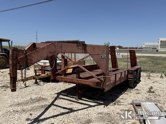 (Hutto, TX) 1996 Bruton 10T T/A Gooseneck Equipment Trailer