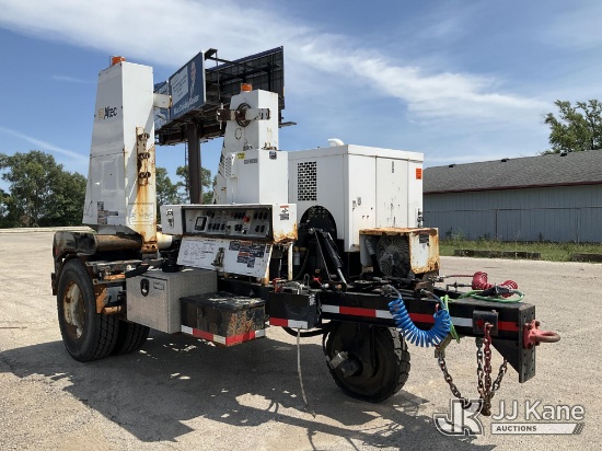 (South Beloit, IL) 2018 Altec AD108 Self-Loading Hydraulic Reel Trailer Runs, Moves & Operates) (Sel