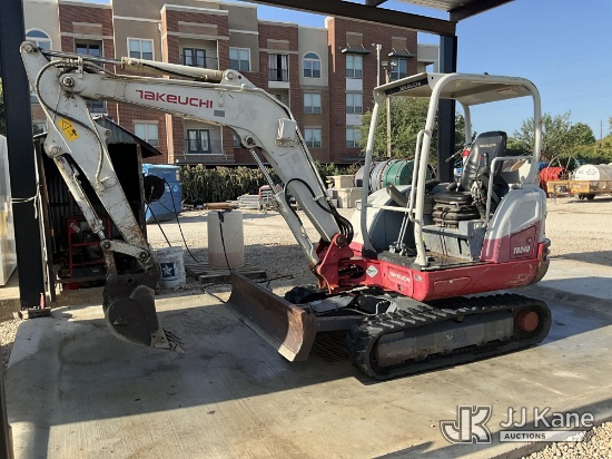 (Carrollton, TX) 2015 Takeuchi TB240 Mini Hydraulic Excavator Runs, Moves & Operates