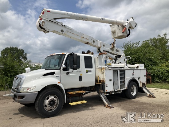 (South Beloit, IL) Altec AN46E-OC, Over-Center Material Handling Bucket Truck rear mounted on 2014 I