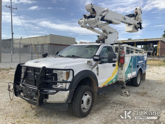 (Joplin, MO) Altec AT41M, Articulating & Telescopic Material Handling Bucket Truck mounted behind ca