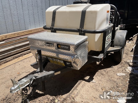 (Houston, TX) Northern Tool Trailer Mounted Pressure Washer, 200 Gallon Holding Tank, Hoses Included