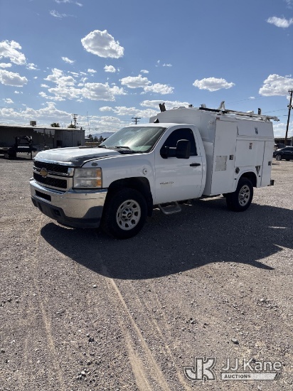 (El Paso, TX) 2012 Chevrolet Silverado 3500HD Enclosed Service Truck Runs & Moves) (Windshield Defic