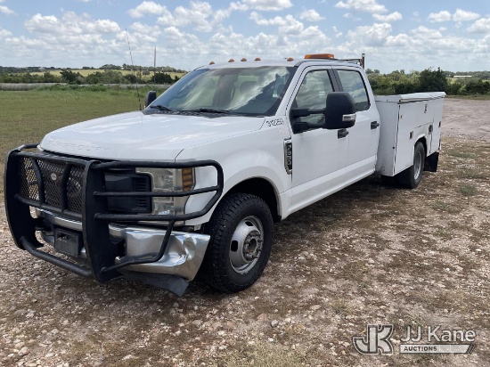 (La Grange, TX) 2018 Ford F-350 SD Crew-Cab Service Truck Runs & Moves, Dash Warning Indicators Ligh