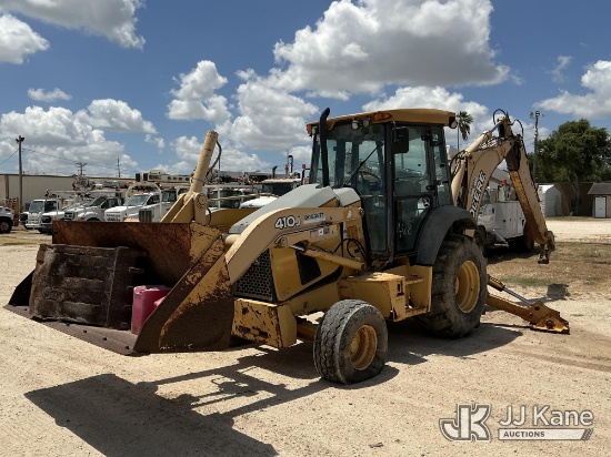 (Olmito, TX) 2011 John Deere 410J Tractor Loader Extendahoe, Cooperative Owned And Maintained Runs,