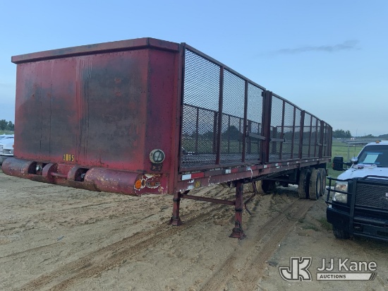 (Houston, TX) 1974 Fountaine T/A High Flatbed Trailer