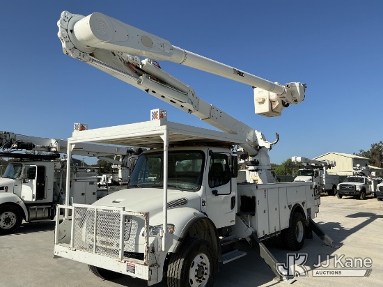 (Johnson City, TX) Altec AM60, Over-Center Material Handling Bucket Truck rear mounted on 2010 Freig