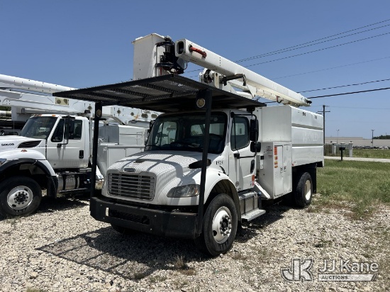 (Waxahachie, TX) Terex XT Pro 56, Over-Center Bucket Truck mounted behind cab on 2018 Freightliner M