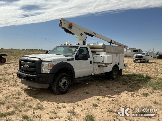 (Stanton, TX) Versalift TEL29N-03, Telescopic Non-Insulated Bucket Truck mounted behind cab on 2013