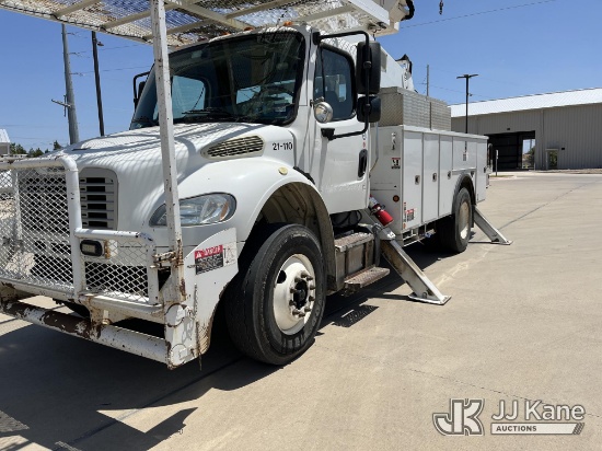 (Bryan, TX) Altec AA755, Material Handling Bucket Truck rear mounted on 2013 Freightliner M2 106 Uti