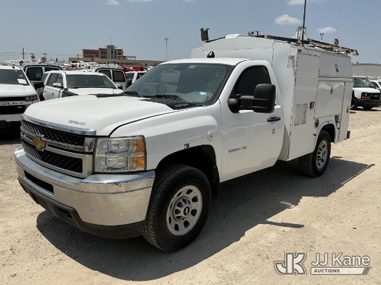 (Waxahachie, TX) 2012 Chevrolet Silverado 3500HD Enclosed Service Truck Runs & Moves