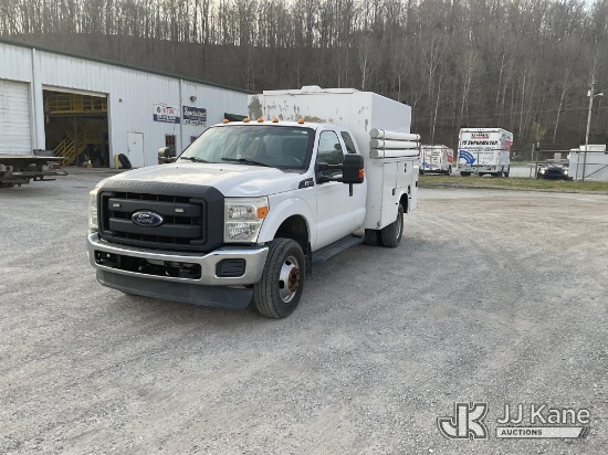 (Kingston Springs, TN) 2015 Ford F350 4x4 Extended-Cab Enclosed Service Truck Runs & Moves