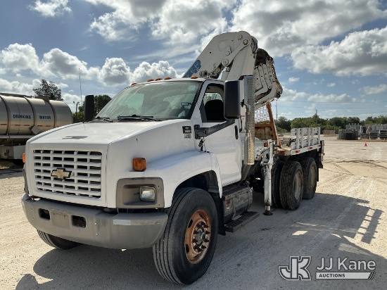(Olmito, TX) Effer 275-11/3S, Hydraulic Knuckle Boom Crane mounted behind cab on 2009 Chevrolet C850