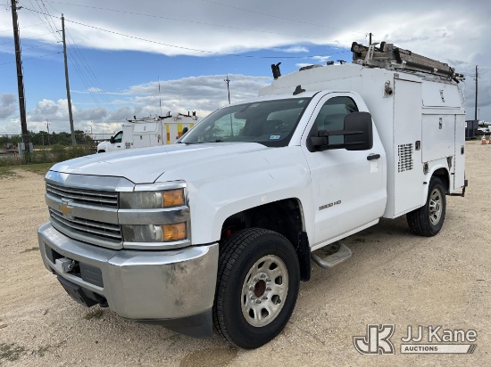 (Houston, TX) 2016 Chevrolet Silverado 3500HD Enclosed Service Truck (Runs & Moves) (Interior Defect
