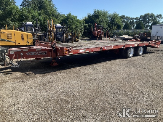 (South Beloit, IL) 2015 Felling T/A Tagalong Flatbed Trailer Level Deck Length-24ft, Width-103in, Ov