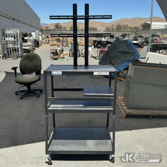 (Jurupa Valley, CA) Heavy-Duty Steel Multi-Shelf AV Utility Cart (Used) NOTE: This unit is being sol