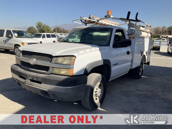 (Jurupa Valley, CA) 2003 Chevrolet Silverado 2500HD Service Truck Runs & Moves (Dash Warning Indicat