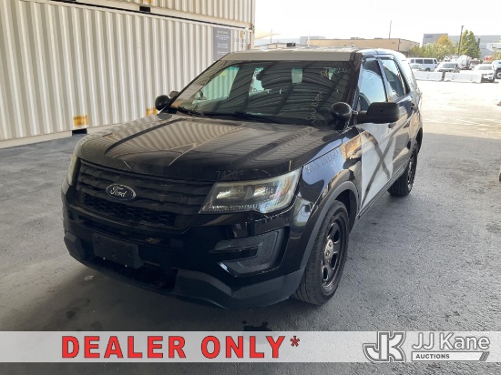 (Jurupa Valley, CA) 2017 Ford Explorer Police 4-Door Sport Utility Vehicle Runs & Moves, Ignition Is