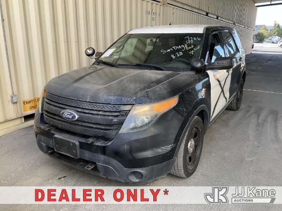 (Jurupa Valley, CA) 2015 Ford Explorer Police 4-Door Sport Utility Vehicle Runs & Moves, Ignition Is