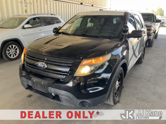 (Jurupa Valley, CA) 2015 Ford Explorer Police 4-Door Sport Utility Vehicle Runs & Moves, Ignition Is