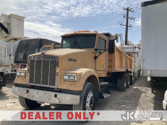 (Jurupa Valley, CA) 2001 Kenworth W900 T/A Dump Truck Runs, Operation Unknown (Transmission Performa