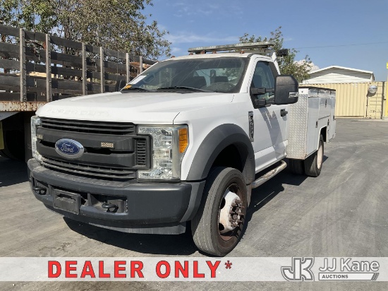 (Jurupa Valley, CA) 2017 Ford F-450 SD Service Truck Runs & Moves) (Engine Performance Concerns-Runs