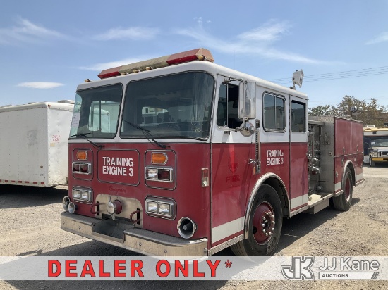 (Jurupa Valley, CA) 1990 FWD Fire Truck Runs & Moves) (Dash Warning Indicators On-Check Engine)
