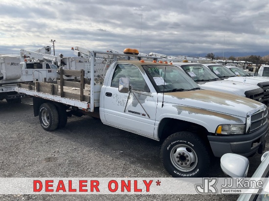 (Jurupa Valley, CA) 1996 Dodge Ram 3500 Stake Truck Runs Rough) (ABS Light On Air Bag Light On Bad F