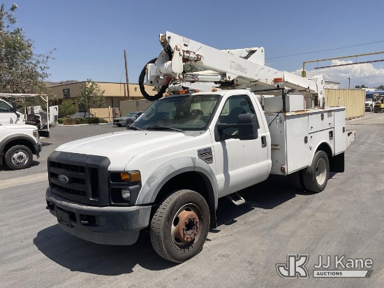 (Jurupa Valley, CA) Altec AT37G, , 2008 Ford F-450 SD Regular Cab DRW Utility Truck Runs & Moves