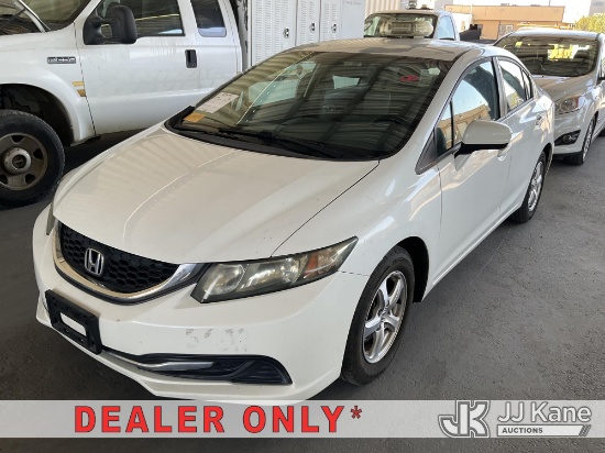 (Jurupa Valley, CA) 2014 Honda Civic CNG Sedan 5-Speed AT 4-Door Sedan Runs & Moves, Dash Warning In
