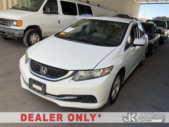 (Jurupa Valley, CA) 2014 Honda Civic CNG Sedan 5-Speed AT 4-Door Sedan Runs & Moves, CNG Tank Expire