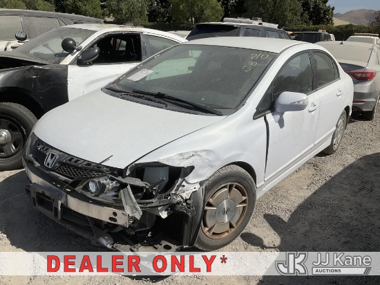 (Jurupa Valley, CA) 2009 Honda Civic Hybrid 4-Door Sedan Not Running, Conditions Unknown, Collision