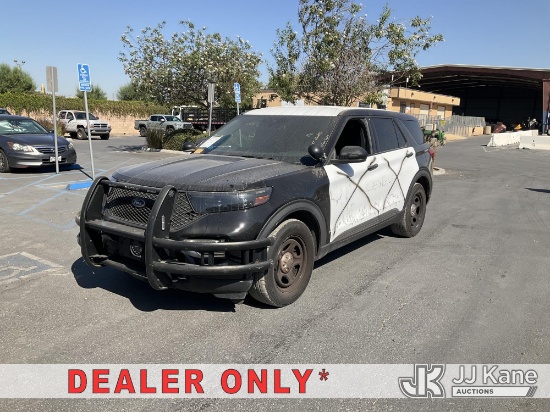 (Jurupa Valley, CA) 2020 Ford Explorer Police 4-Door Sport Utility Vehicle Runs & Moves, Check Engin