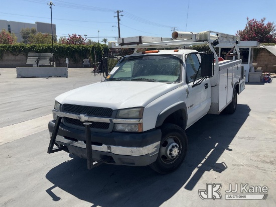 (Jurupa Valley, CA) 2003 Chevrolet Silverado 3500 Regular Cab Service Truck Runs & Moves(GVWR Missin