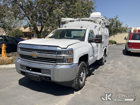 (Jurupa Valley, CA) 2018 Chevrolet Silverado 3500HD Enclosed Service Truck Runs & Moves